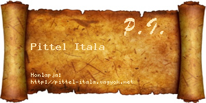 Pittel Itala névjegykártya